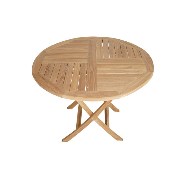 Gracie Oaks Alagan Folding Teak Dining Table Wayfair.co.uk